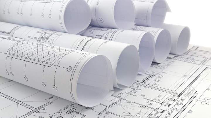 Rolled architectural plan of subdivision at Keilor East